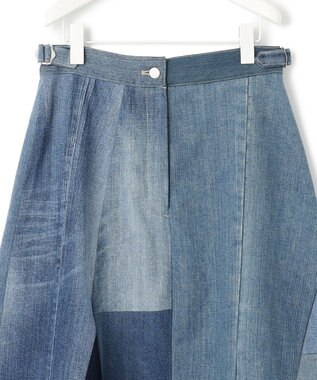 ICB アップサイクルデニム フレアスカート ブルー系