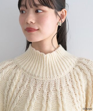 earth music&ecology 【予約】Disney/ポイントミッキーケーブルニット アイボリー