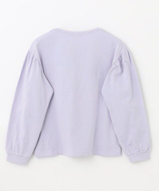 ANY KIDS フォトプリント 長袖 Ｔシャツ ラベンダー×イヌ