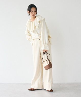 CRAFT STANDARD BOUTIQUE フリル衿ブラウス Ivory