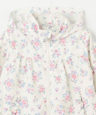 ANY KIDS 裾ペプラム 花柄 ブルゾン エクリュ系