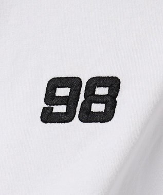 WEGO 刺繍ハーフジップT ホワイト