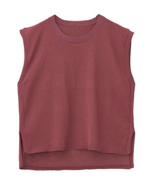 Green Parks ・Ｐｅｔｉｔ　Ｆｌｅｕｒ　ノースリリネンライクニット Bordeaux