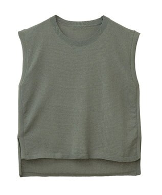 Green Parks ・Ｐｅｔｉｔ　Ｆｌｅｕｒ　ノースリリネンライクニット Khaki