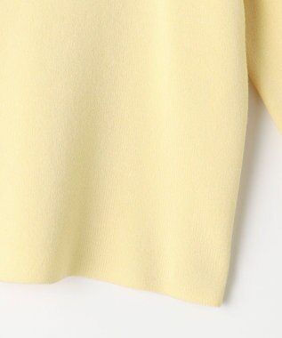 ANY SIS 【洗える】レースネックショートレングス カーディガン ライトイエロー