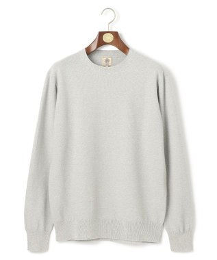 J.PRESS MEN ギマコットンクルーニット ライトグレー系