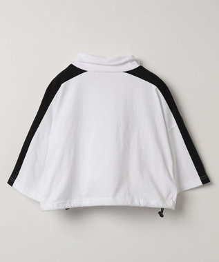 WEGO 刺繍ハーフジップT ホワイト