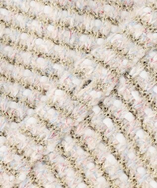 自由区 S ツイード調ニット ジャケット ベージュ系