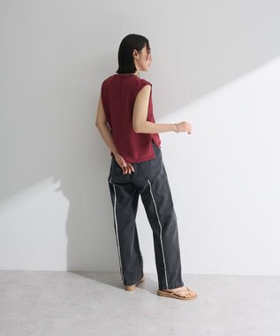 Green Parks ・Ｐｅｔｉｔ　Ｆｌｅｕｒ　ノースリリネンライクニット Bordeaux