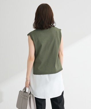 Green Parks ・Ｐｅｔｉｔ　Ｆｌｅｕｒ　ノースリリネンライクニット Khaki