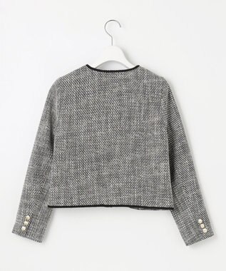 Feroux 【セットアップ対応】ツイード ジャケット ブラック系2