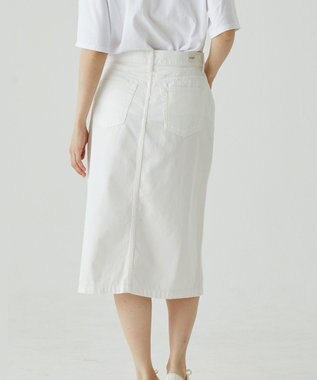 caqu FS 3/4丈 デニムスカートⅡ white