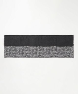 JOSEPH HOMME シルクカシミヤ　バッチワークストール ライトグレー系3