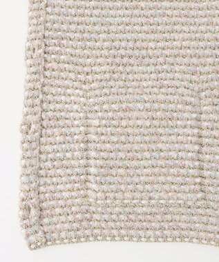 自由区 S ツイード調ニット ジャケット ベージュ系