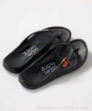 OP／FILA 【Ocean Pacific×ハローキティ】ビーチサンダル ブラック