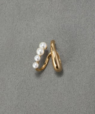 Phoebe 〈シリーズ累計販売10000点突破！〉≪雑誌掲載商品≫ドレッシングパールイヤーカフ　ゴールド ゴールド