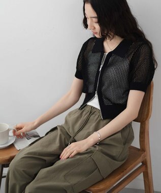 WEGO WZIPニットカーデ ブラック