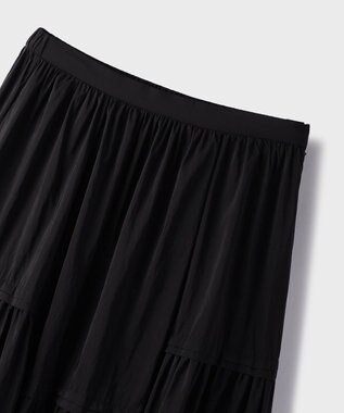 GRACE CONTINENTAL ティアードロングスカート ブラック