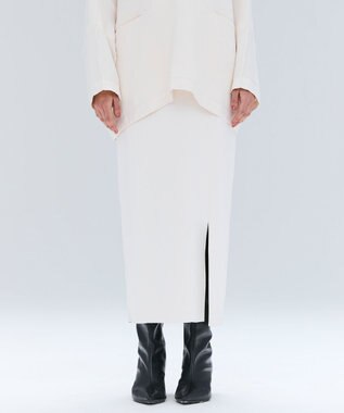 【洗える】LAURA / ドライタッチIラインニットスカート