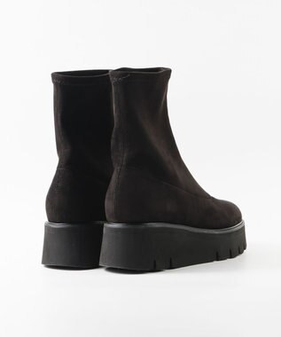 BONTRE 【イタリア製】【LucaGrossi/ルカグロッシ】厚底ストレッチショートブーツ/4507T-VA ブラック