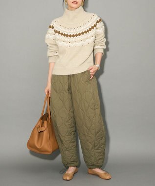 Green Parks キルティングカーブパンツ Khaki