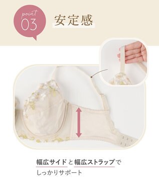 Wing ブラジャー Wing Lesiage 安定感のあるつけごこち 綿混素材(肌側) 【5010シリーズ】 フルカップブラ Hカップまで対応 大きいサイズ PB5010 ウイング／ワコール クリーム