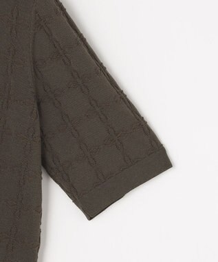 自由区 ジオメトリックアセテート プルオーバー ブラウン