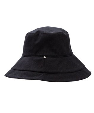 MOONBAT 【遮光】ワイヤー入りラフィネハット(つば広タイプ) 速乾／接触冷感／一級遮光／UVカット／軽量／手洗い可能／サイズ調整可能 ブラック