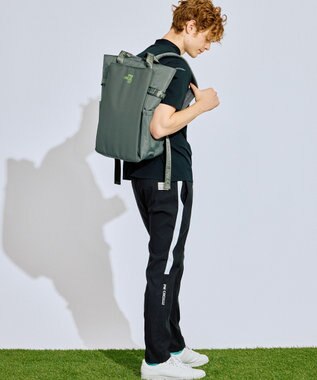 PW CIRCULUS 【撥水加工/ ストレッチ】【MEN】ベンチレーション テーパードパンツ ゴルフ ブラック系