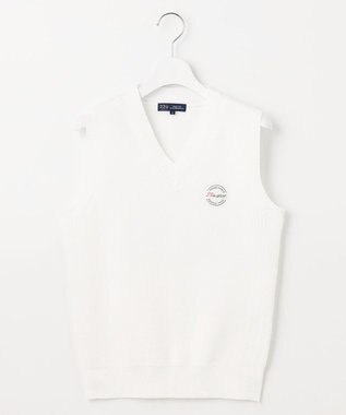 23区GOLF 【WOMEN】【ウォッシャブル】ニット ベスト ホワイト系