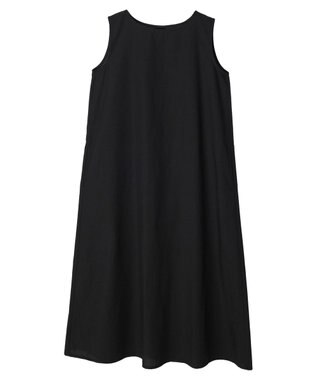 Green Parks 綿麻混ノースリーブワンピース Black