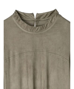 Green Parks ■ＥＳＣＡＲ　スエード調ギャザーキリカエワンピース Mocha