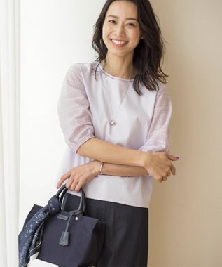 J.PRESS LADIES コロンパール ネックレス シルバー系