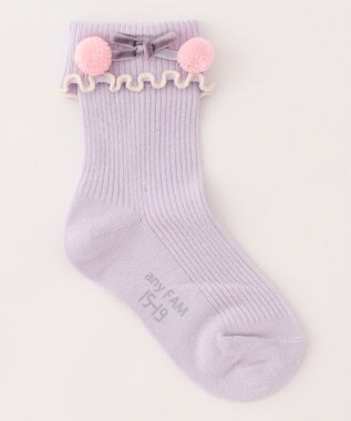 ANY KIDS 【3点セット】ソックス (どうぶつポンポン) ネイビー系