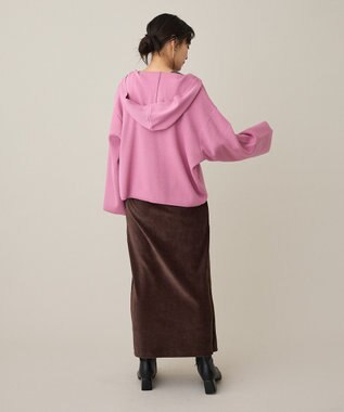 CRAFT STANDARD BOUTIQUE ハーフミラノニットフーディー＜ハンドウォッシャブル＞ Pink