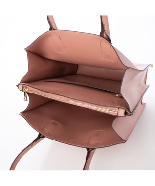 LA BAGAGERIE 【MONICA】アコーディオンスクエアトートM ピンク