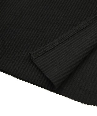 earth music&ecology セルフカットテレコナロースカート Black