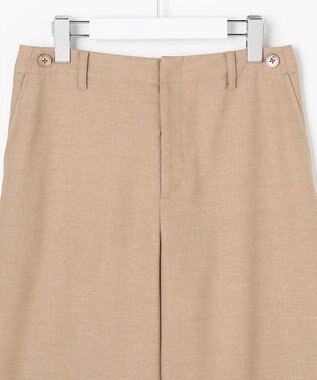 J.PRESS LADIES L FLAXASAオックス ワイド ストレート パンツ キャメル系