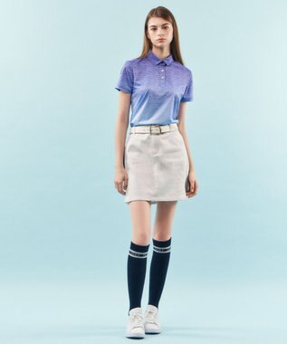 23区GOLF 【WOMEN】【UVケア/吸水速乾】グラデーションロゴ 半袖ポロシャツ ダルブルー系5