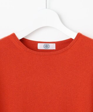 J.PRESS LADIES Cotton Wool ボートネック ニット オレンジ系