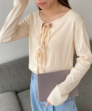 WEGO キャミセットリボンカーディガン ホワイトアイボリー