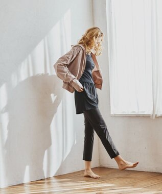 San-ai Resort（三愛水着楽園） WEB限定商品ショートラッシュパーカー付きリブタンキニ水着+レギンス付き5点セット【Beach Queen（ビーチクイーン）】 ピンクベージュ