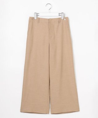 J.PRESS LADIES L FLAXASAオックス ワイド ストレート パンツ キャメル系