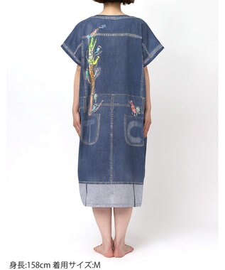 tsumori chisato SLEEP ツモリチサト ワンピース 綿100%(本体) 楊柳素材 3分袖 半袖 ロング丈 レディース UNT115 /ワコール コン