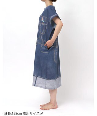 tsumori chisato SLEEP ツモリチサト ワンピース 綿100%(本体) 楊柳素材 3分袖 半袖 ロング丈 レディース UNT115 /ワコール コン