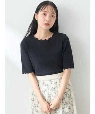 earth music&ecology メロ－リブプルオーバー Black