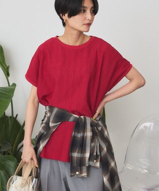 AMERICAN HOLIC フレンチスリーブ総レースプルオーバー Red
