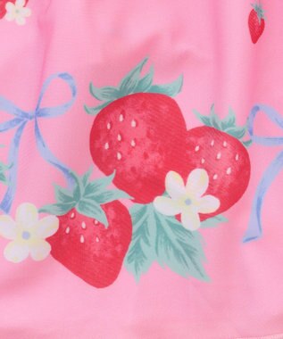 ANY KIDS 【UVカット】フリルワンピース水着 ピンク×イチゴ