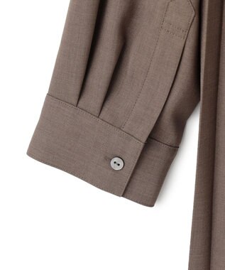 J.PRESS YORK STREET 【WOMEN】バックプリーツ ブラウス ブラウン系