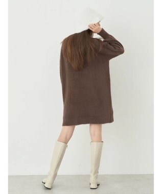 earth music&ecology ミニシャギーチュニック Brown